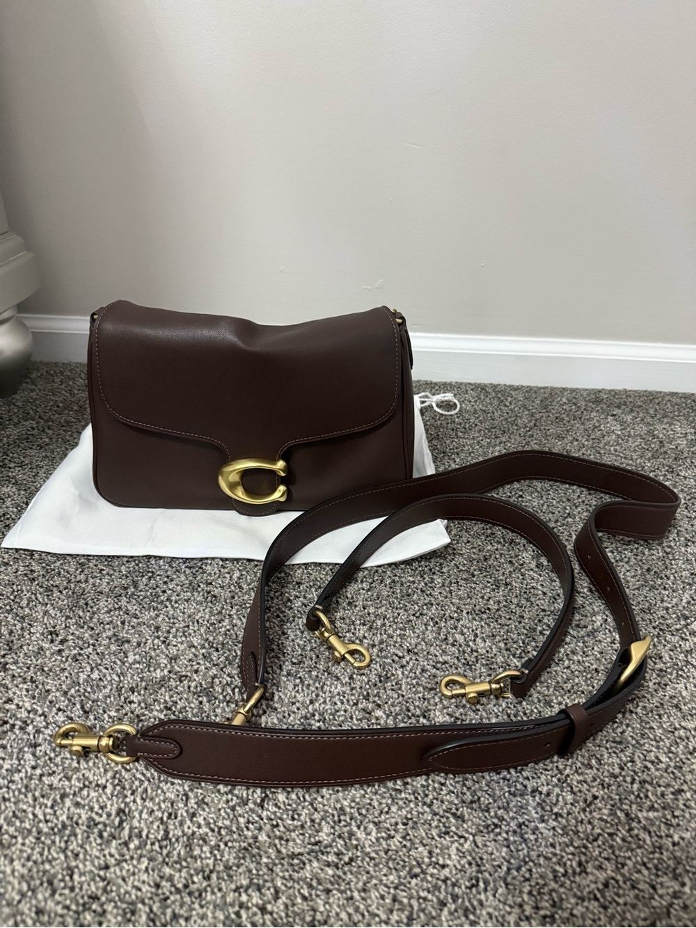 Coach Soft Tabby Shoulder Bag Brass/Maple - Picture 1 of 11
